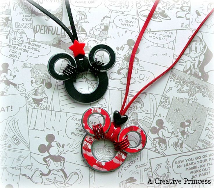 Mickey and Minnie necklaces - so cute!