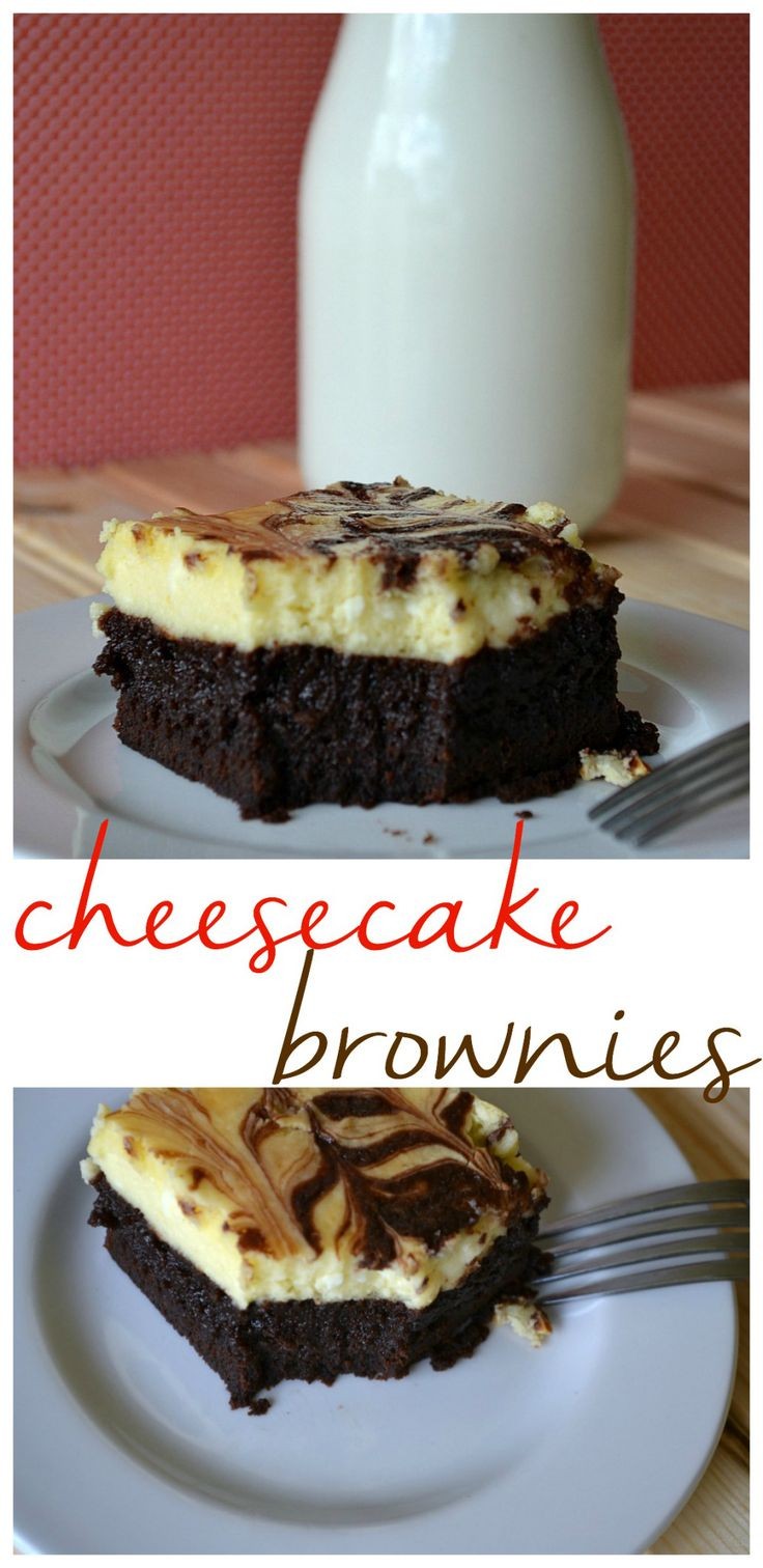 Cheesecake brownies: two delicious treats in one!...