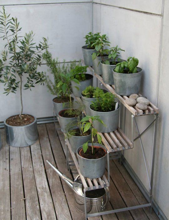 10 Ideas for Tiny Balconies | With a small terrace...