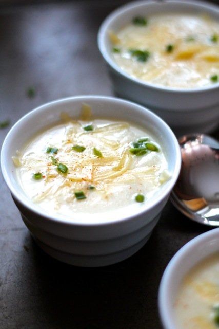 Cauliflower Cheese Soup (creamy with no dairy, and...