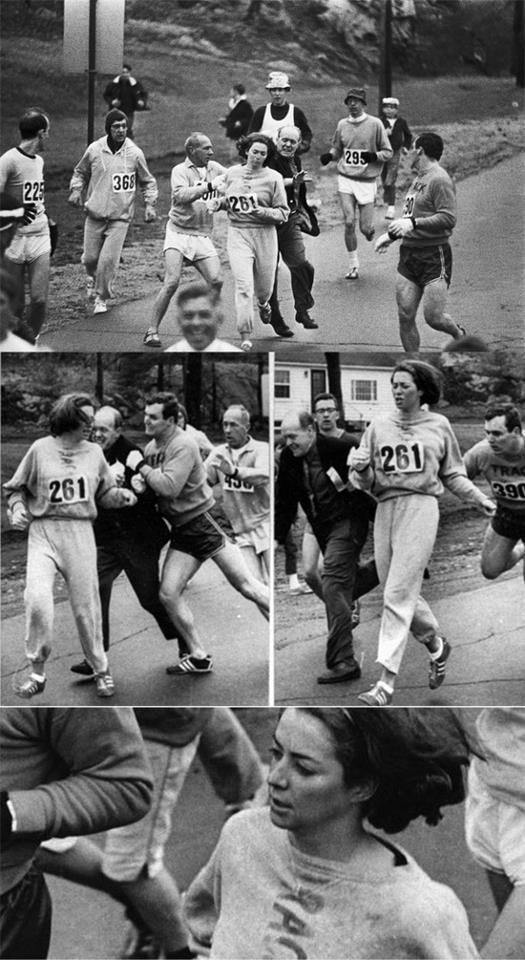 Kathrine Switzer marathon. First woman to break th...