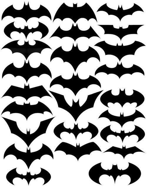 The evolution of the Batman symbol. How cool would...
