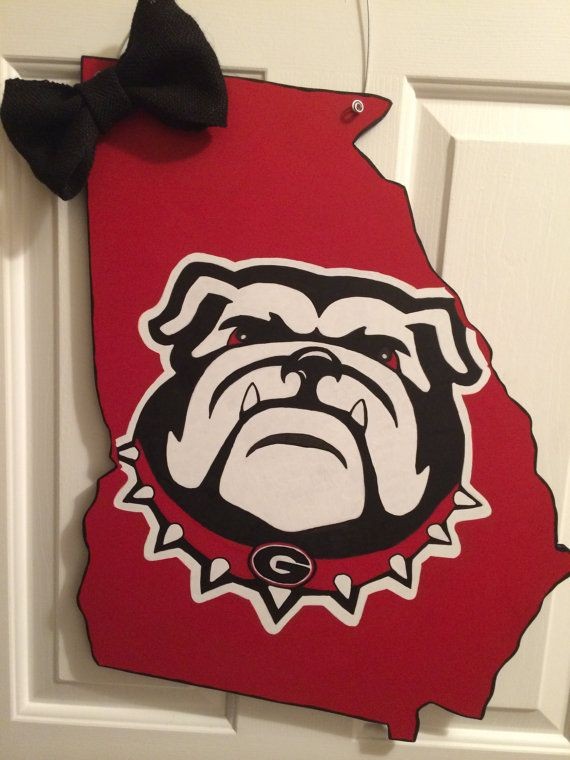 Georgia Bulldog door hanger  on Etsy, $55.00