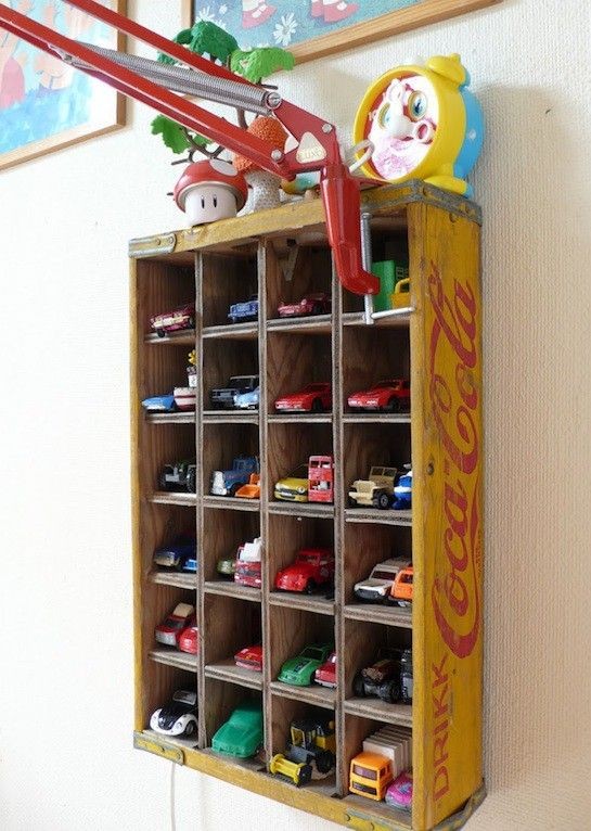 Old Coca Cola crate makes the perfect display case...