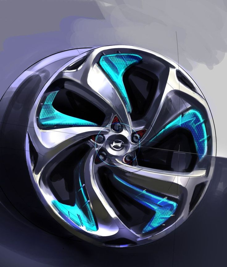 Hyundai i flow Concept Wheel Design Sketch - Car B...