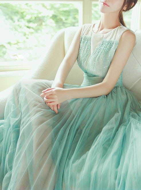 Dreamy Mint Tulle Dress