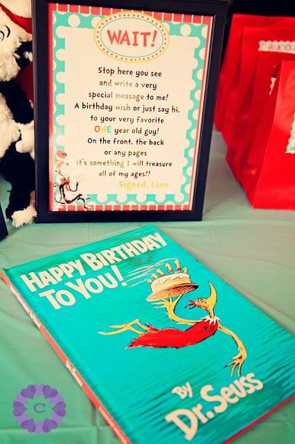 First Birthday Dr Suess Party  Captured Love Photo...