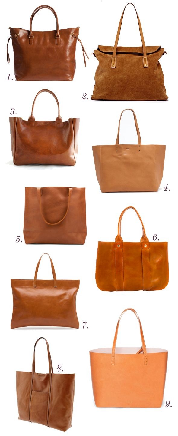 Stalking the perfect classic leather tote. Would s...