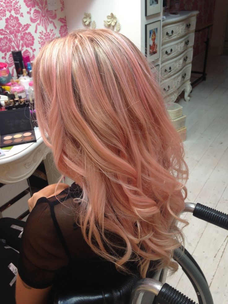 rose gold highlights blonde - Google Search