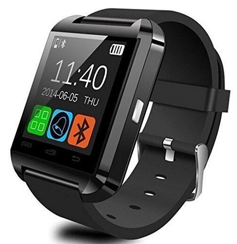 Model ST-U8 Smart Watch - Black - For Android - 1....
