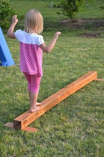 DIY balance beam for outdoor play - Casey and Clai...