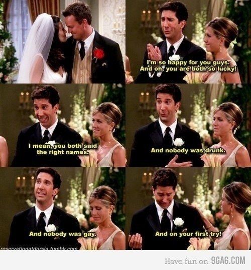 Monica & Chandler showed us how to get married...