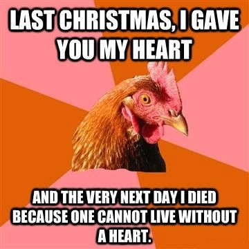 anti joke chicken last christmas these remind me o...