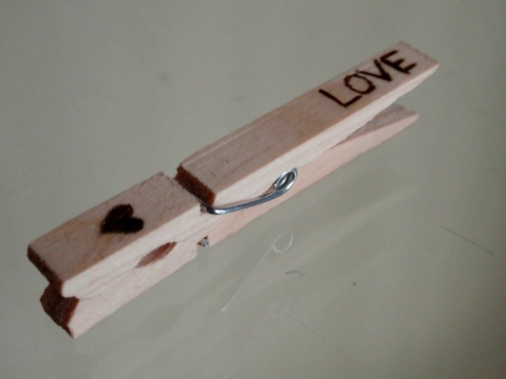 Love Heart Rustic Wedding Candy Buffet Clothes Pin...