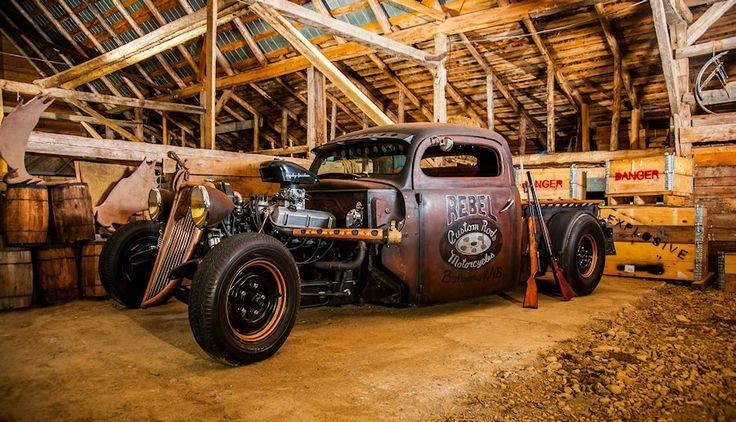 Rebel Custom Rods and Motorcycles Shop Truck ~ Cli...