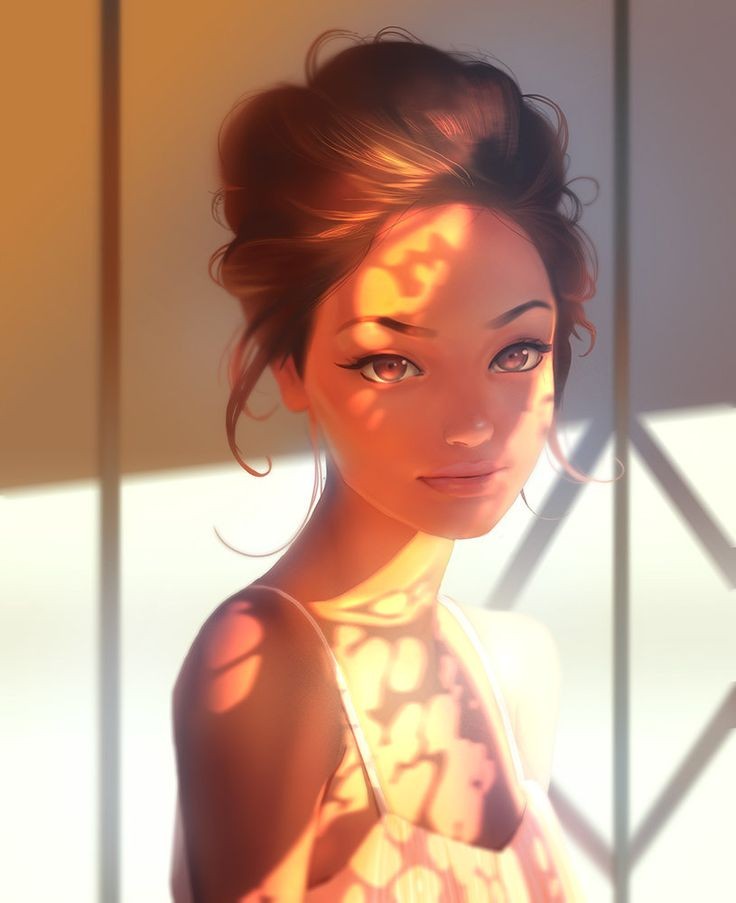 Sunlight - nice stylized portrait art by Aleksandr...