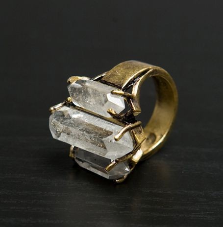 Low Luv by Erin Wasson Small Triple Crystal Ring i...