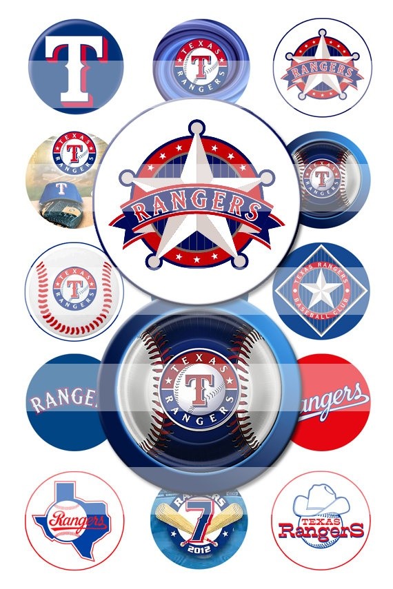 SPECIAL Texas Rangers Baseball 1 Inch Round Digita...