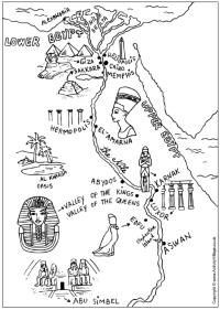 Excellent realistic coloring pages for ancient Egy...