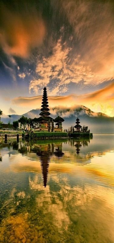 Sunrise, Tabanan Temple, Bali, Indonesia ~~I Koman...