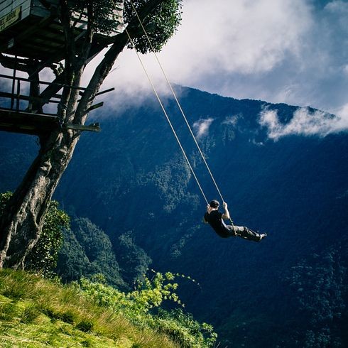 The swing at the “End of the World” in...