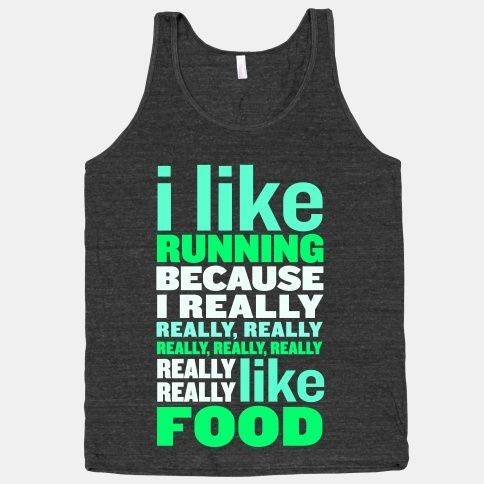 I Like Running (Food) | HUMAN | T-Shirts, Tanks, S...