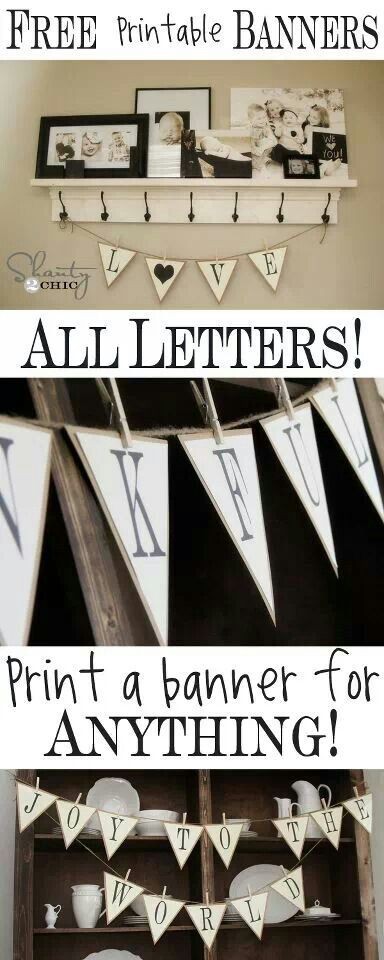 Fun easy printable banner letters!! Super easy to...