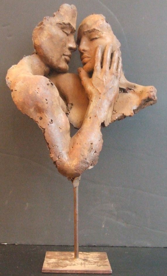 ~ First Touch - Sculpture by Hindi ~ man and woman...
