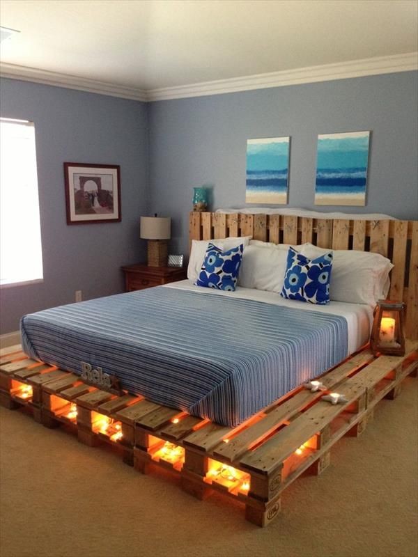 15 Unique DIY Wooden Pallet Bed Ideas | DIY and Cr...