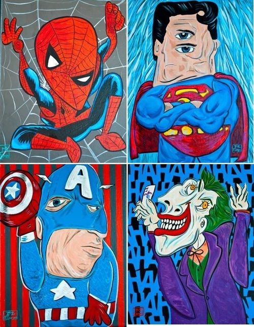 High School Art Project: If Picasso Drew A Superhe...