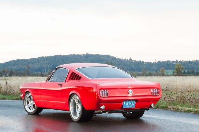 Screaming Red 1965 Ford Mustang Fastback