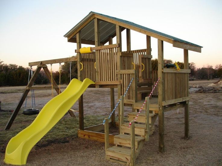 homemade playset. YES PLEASE!