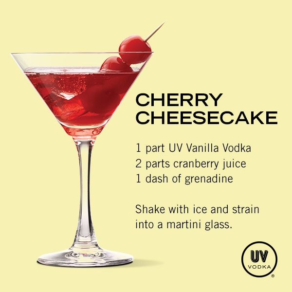 UV Vodka Recipe: Cherry Cheesecake