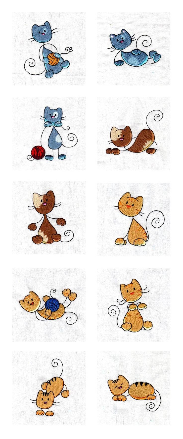 Stick Kitties Embroidery Machine Design Details