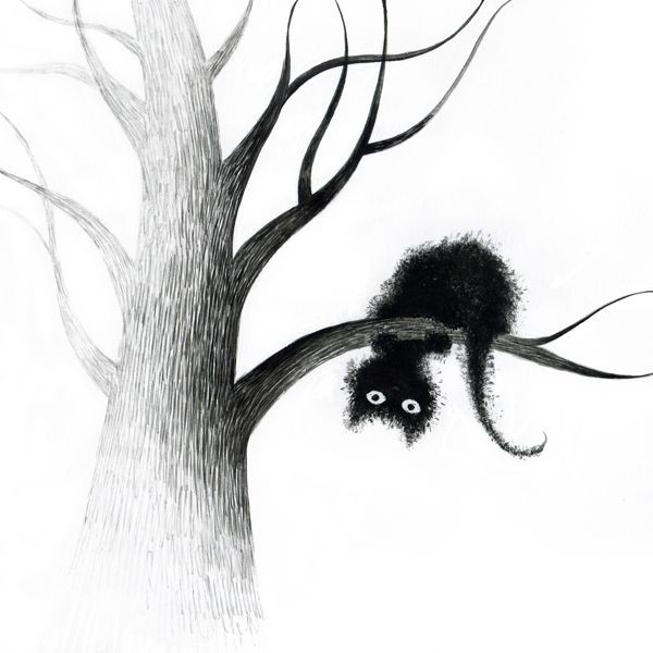cats on trees by Elena Lishanskaya, via Behance