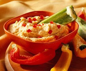 Hummus and Veggies - The Middle Eastern chickpea s...