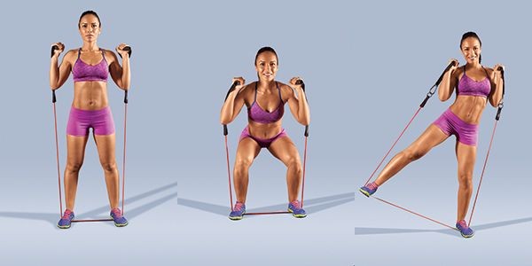 Try this butt workout move with an exercise band