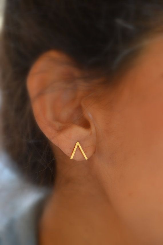 Mountain studs . sterling silver or vermeil by LUN...