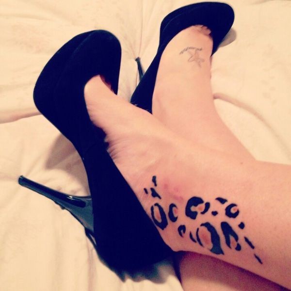 Cheetah and Leopard Print Tattoos on my feet like...