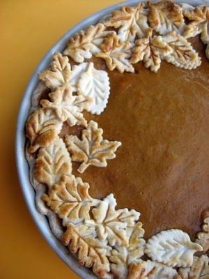 Pumpkin Pie with Pie Crust Leaves - Jess Explai...