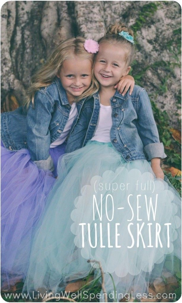 Super Full No-Sew Tulle Skirt.  Awesome tutorial f...