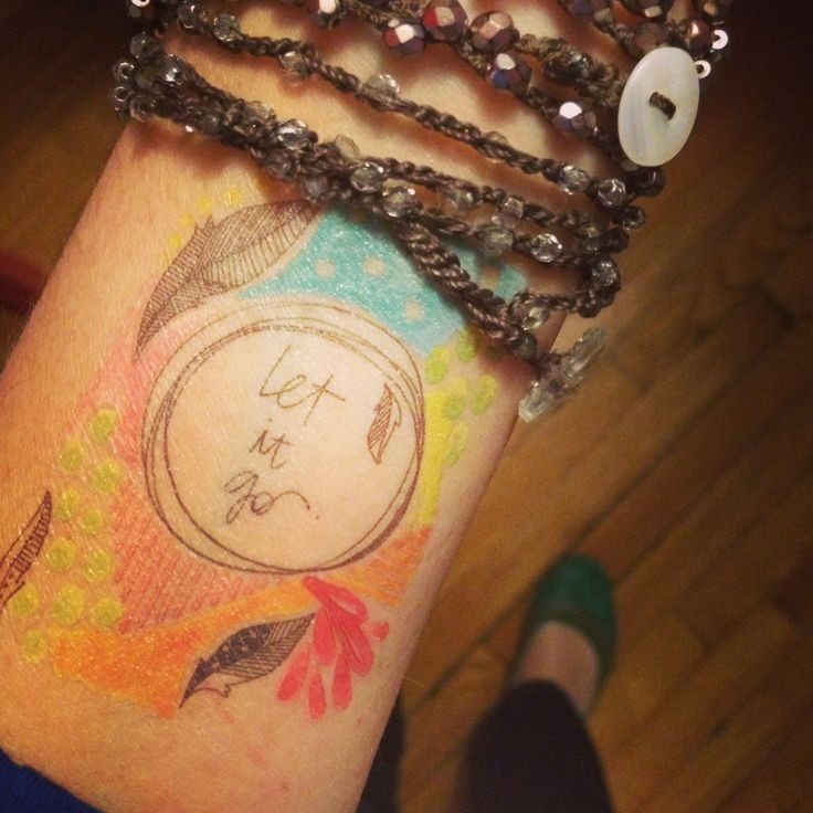 let it go -  temporary tattoo - set of two. $7.50,...