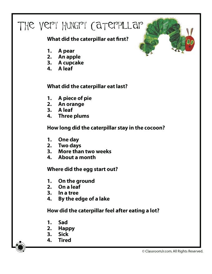 The Very Hungry Caterpillar Activities and Lesson...