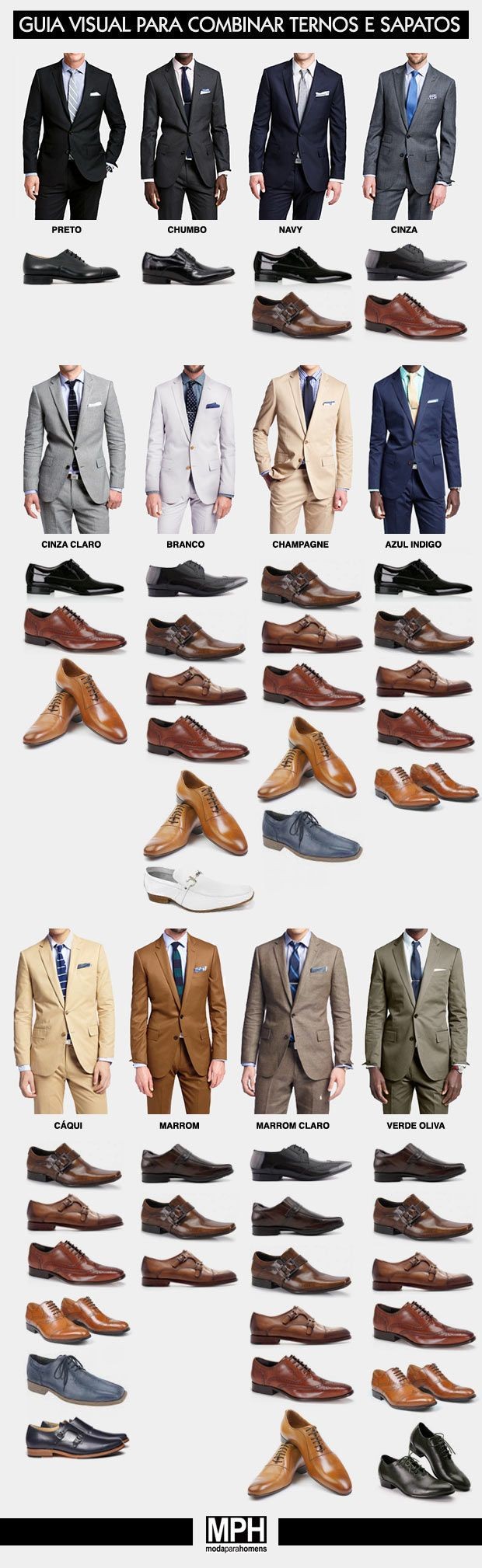 Suit and shoe Combinations