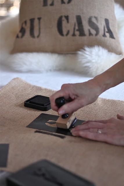 create outdoor pillows/cushions out of old coffee...