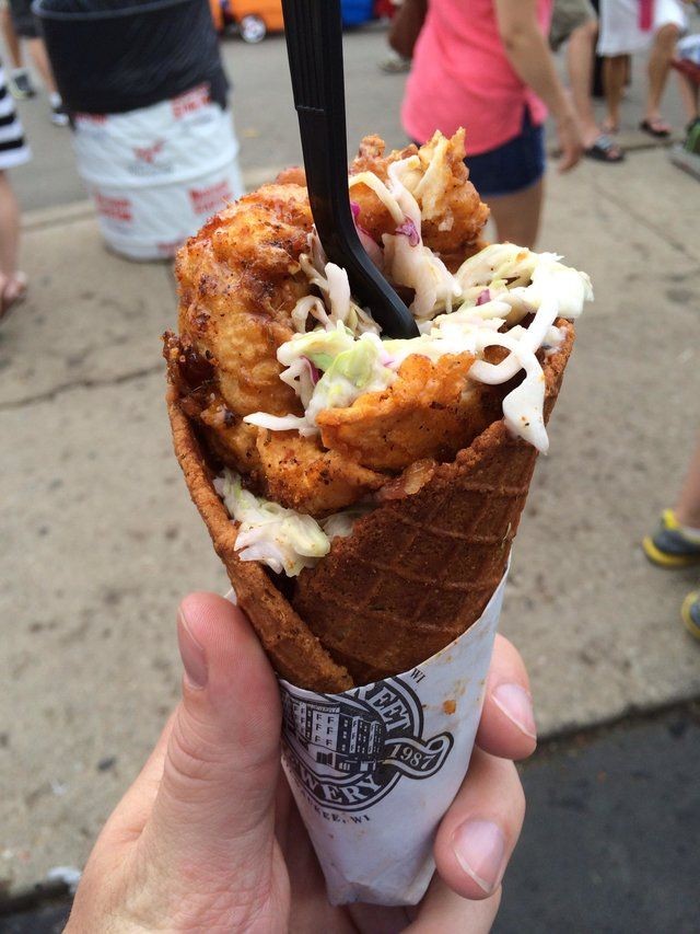 Hold the phone - this is a chicken and waffle cone...