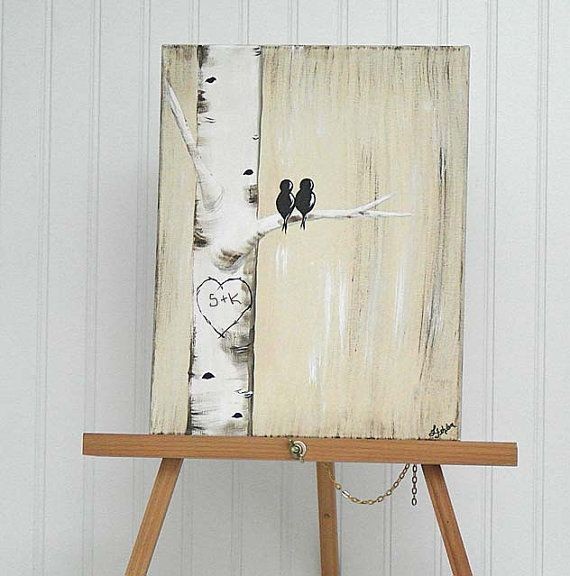 Personalized / Custom Canvas Painting Aspen Tree L...