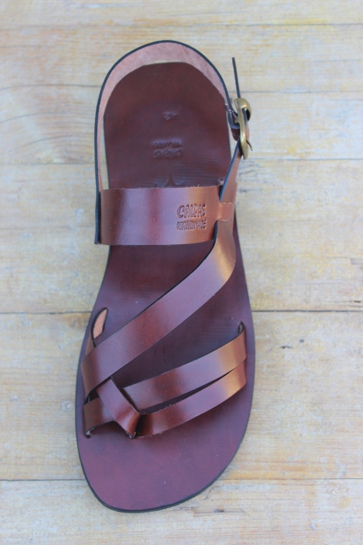 Fabulous Men's Summer Flat Leather Strap Sandals -...