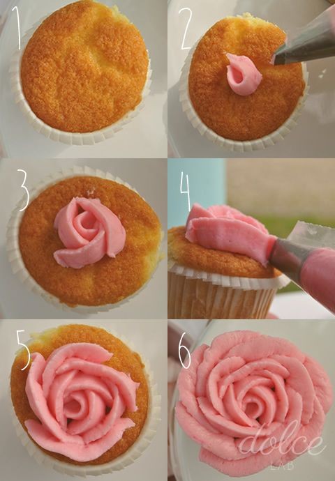 Spring Party Rose Cupcakes tutorial. The instructi...