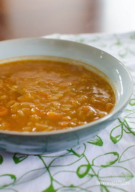 Spicy Sweet Potato, Vegetable and Rice Soup | Slim...